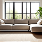 **

> A modern, modular sofa in a bright, minimalist living room. The sofa is composed of individual, customizable sections. Sunlight streams through a large window. Focus on the flexibility and adaptability of the modular design. Consider including elements like plants or a coffee table to showcase the functionality within a living space.

**