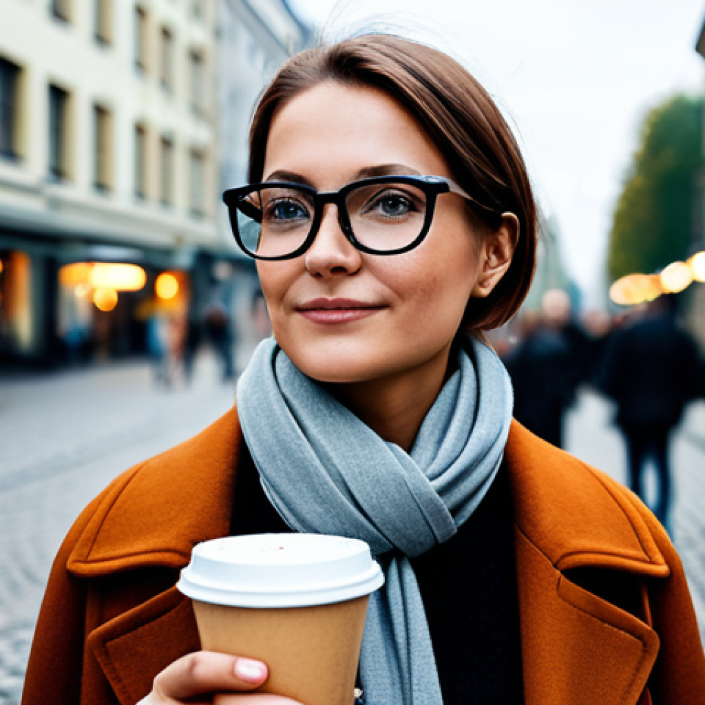Fashion-Forward Smart Glasses**
"A stylish woman in her late 20s, walking down Kurfürstendamm in Berlin, wearing designer smart glasses that seamlessly blend technology and fashion, fully clothed in a chic autumn outfit, holding a latte. The glasses display a subtle AR navigation overlay guiding her way. Professional photography, perfect anatomy, natural pose, well-formed hands, proper finger count, safe for work, appropriate content, fully clothed, modest, family-friendly."
**